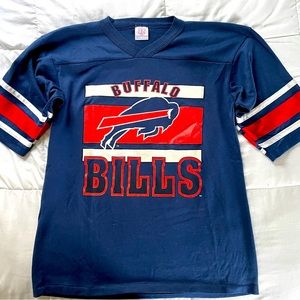 Vintage Buffalo Bills 3/4 Sleeve Jersey TShirt, Youth XL